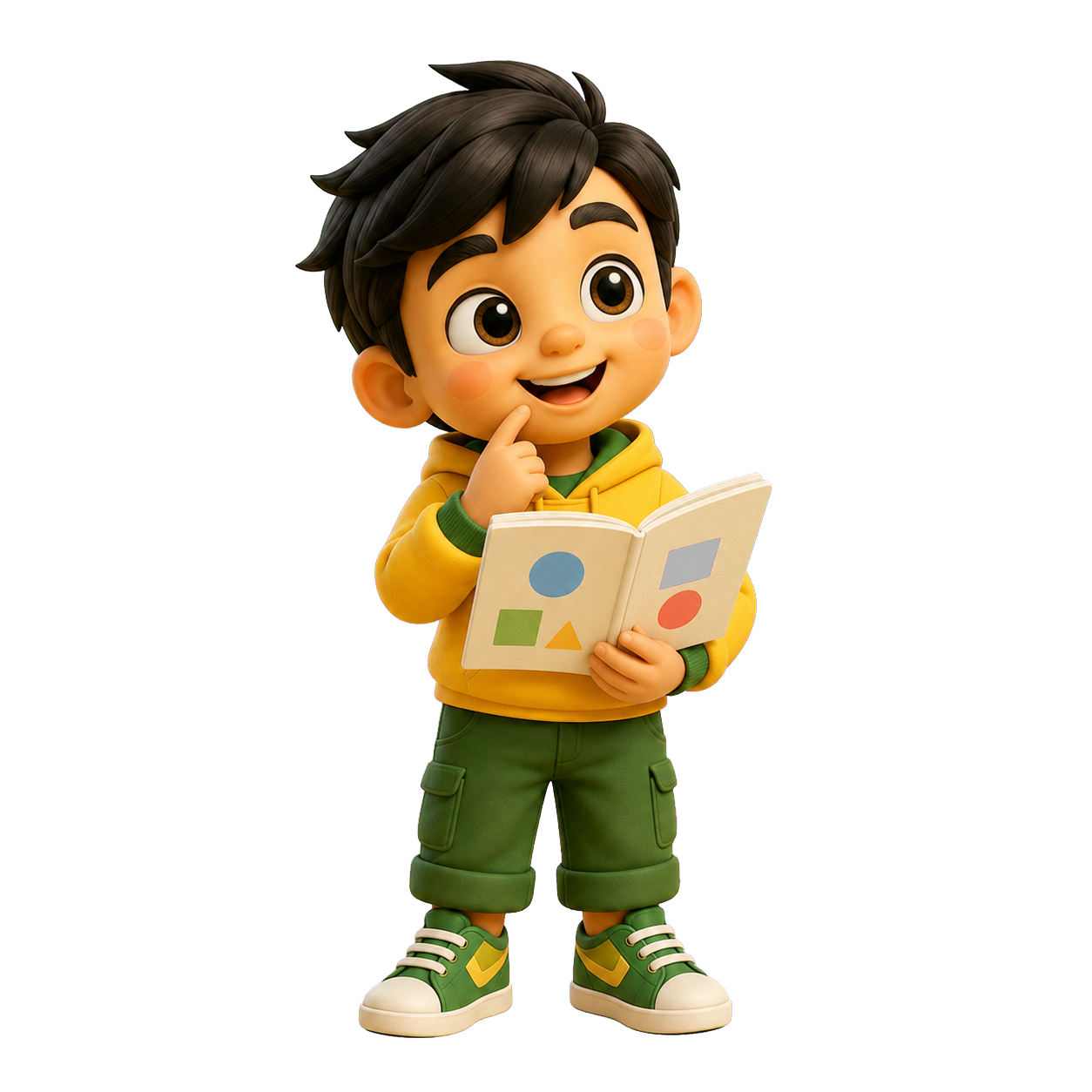 Maskot Little Amal membaca dan belajar