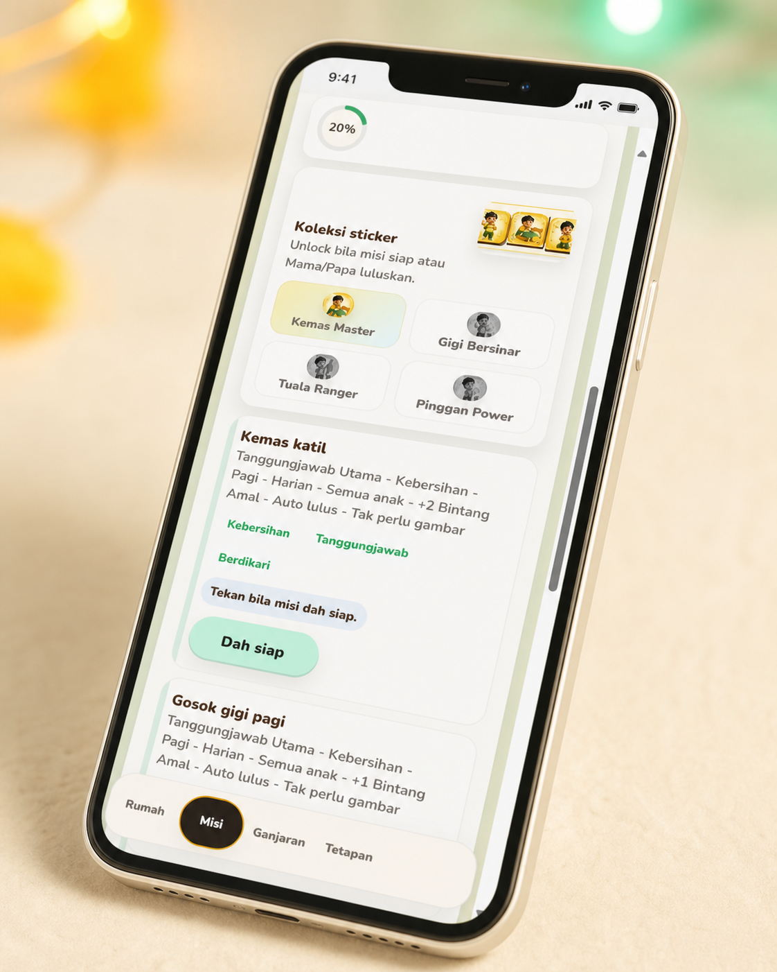Koleksi sticker Little Amal pada telefon